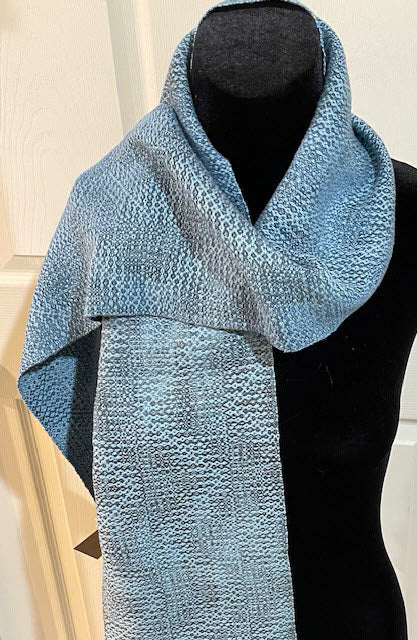 Geometric Blue Scarf