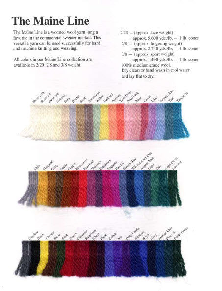 Jaggerspun Maine Line Sample Card